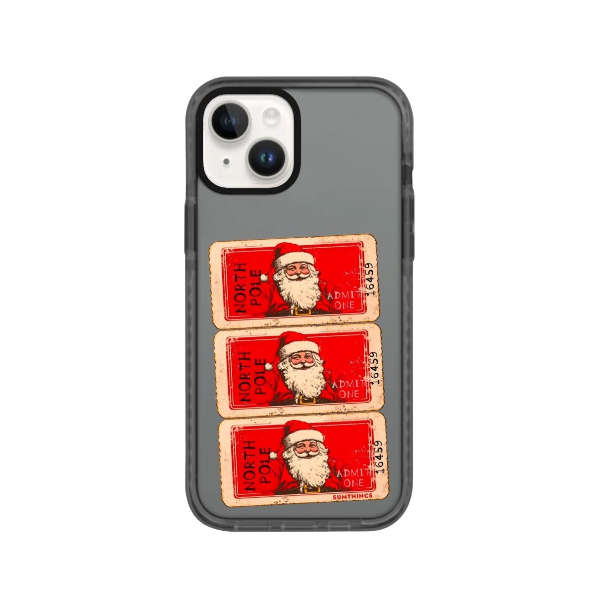 iPhone 15 Northpole Ticket Procase Şeffaf Telefon Kılıfı Antrasit - SUMTHINCS