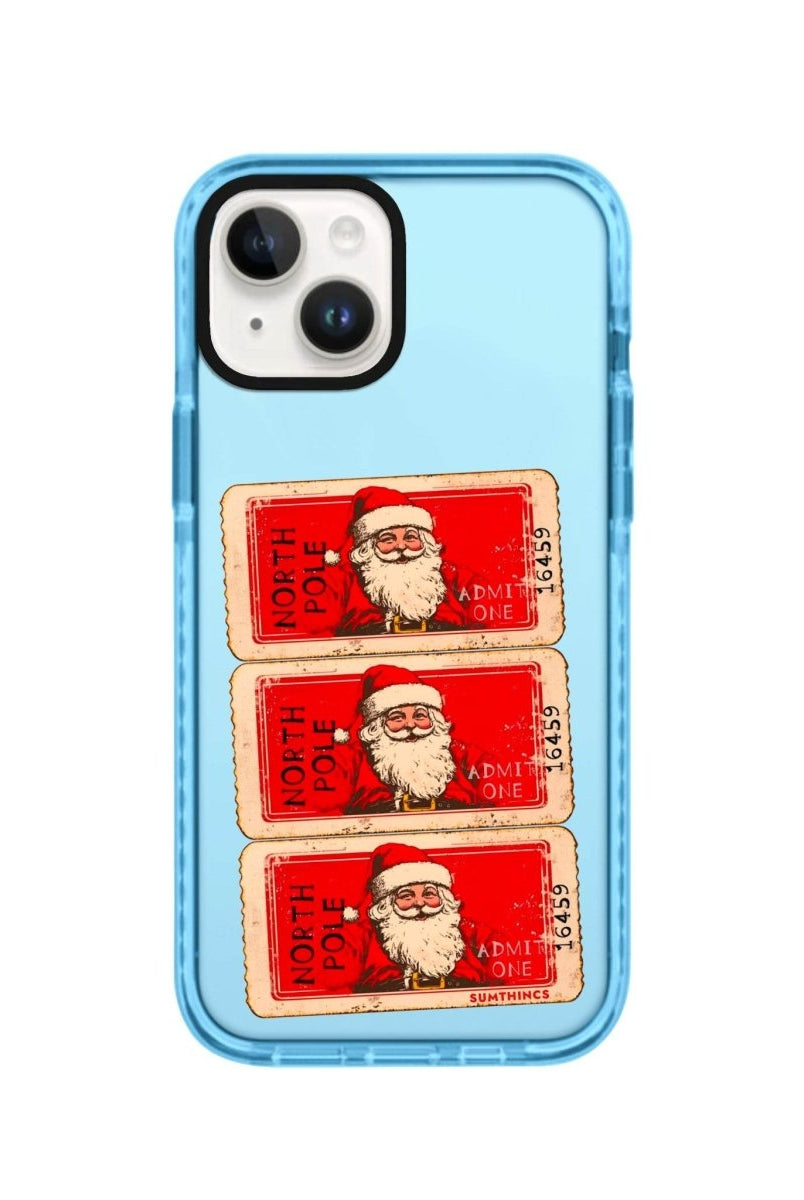 iPhone 15 Northpole Ticket Procase Şeffaf Telefon Kılıfı Mavi - SUMTHINCS