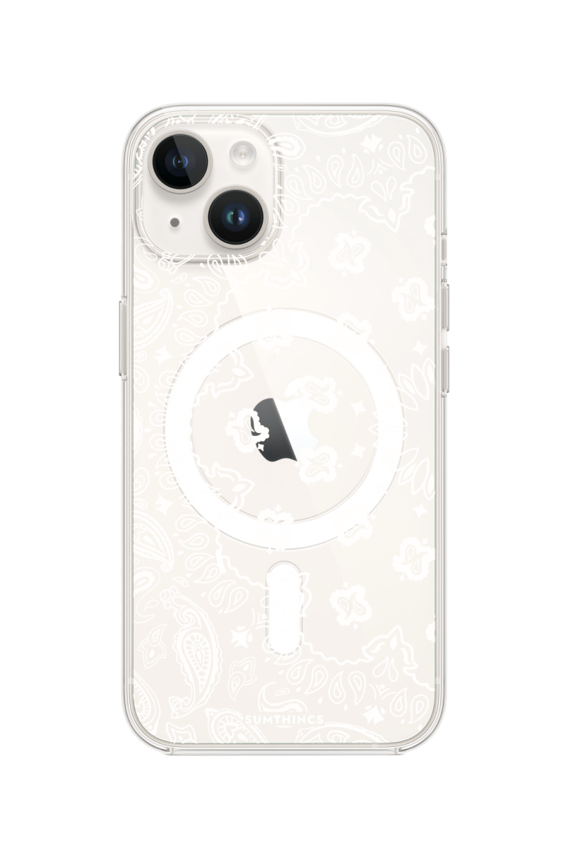 iPhone 15 Paisley Clear Magsafe Şeffaf Telefon Kılıfı - SUMTHINCS