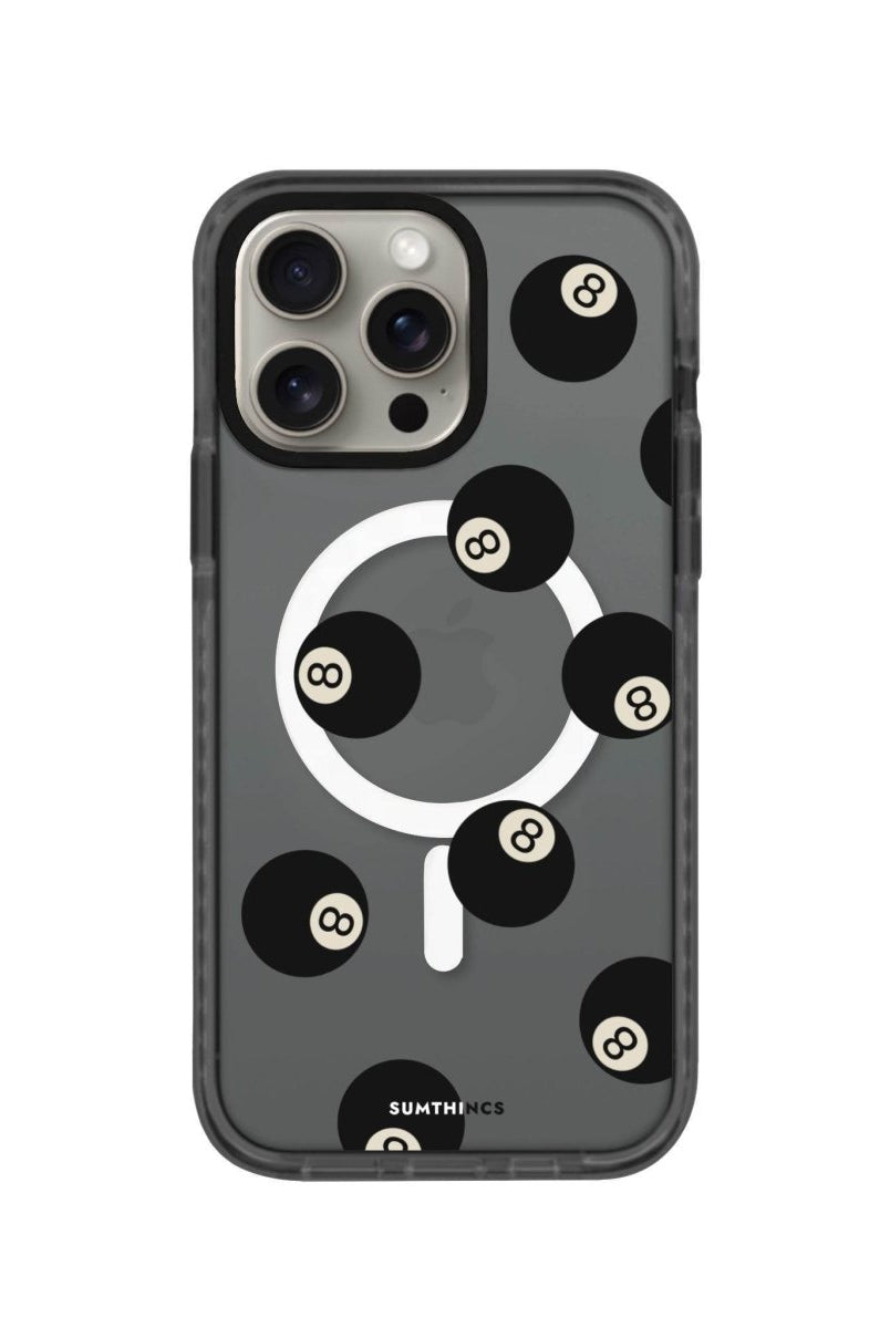 iPhone 15 Plus 8Ball Magsafe Procase Şeffaf Telefon Kılıfı Antrasit - SUMTHINCS