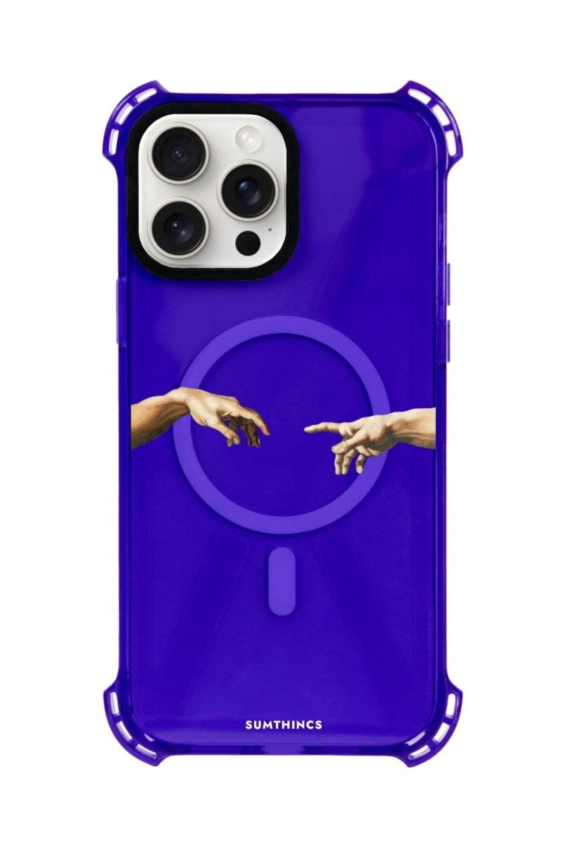 iPhone 15 Plus Adam's Creation Bumper Magsafe Şeffaf Telefon Kılıfı Mor - SUMTHINCS