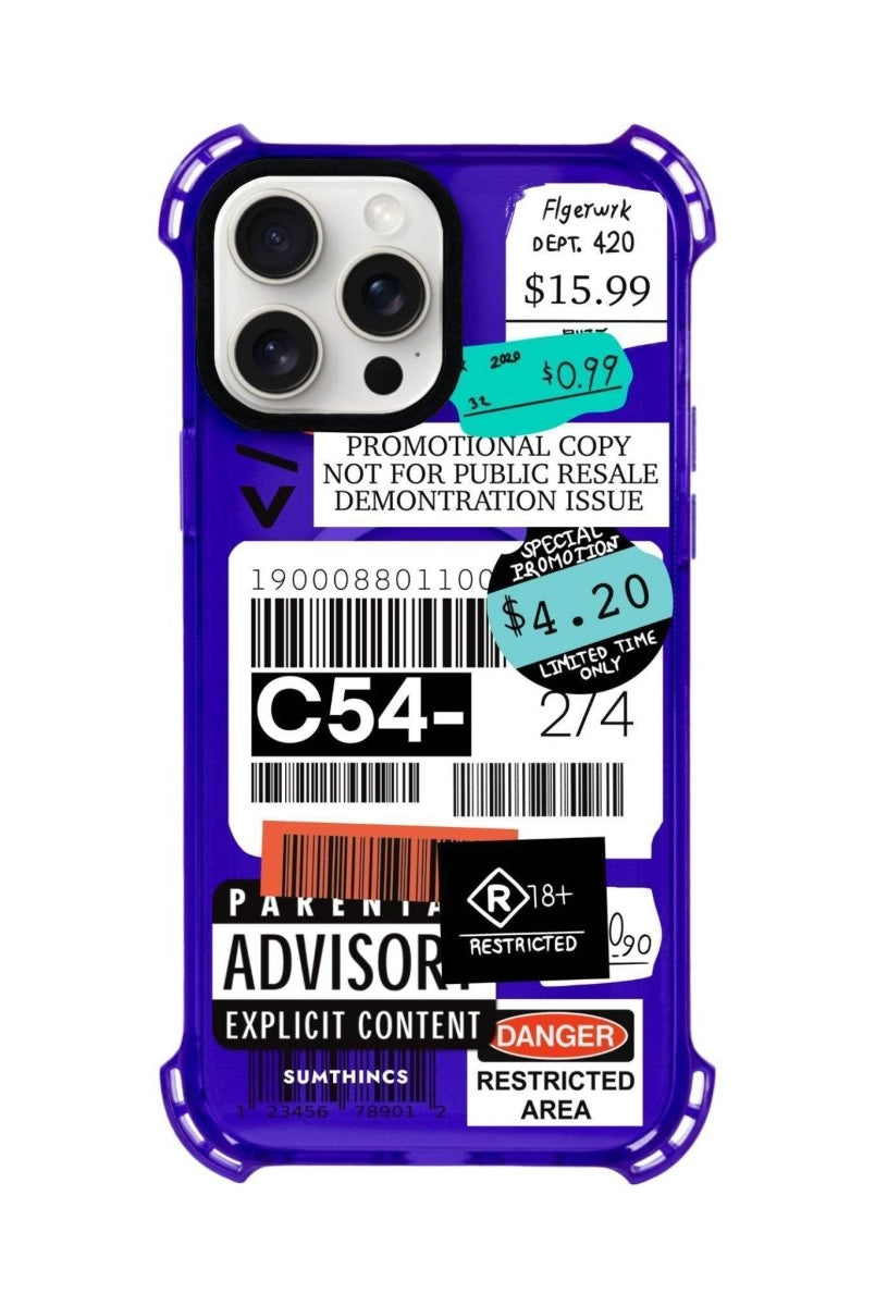 iPhone 15 Plus Barcode C54 Bumper Magsafe Şeffaf Telefon Kılıfı Mor - SUMTHINCS
