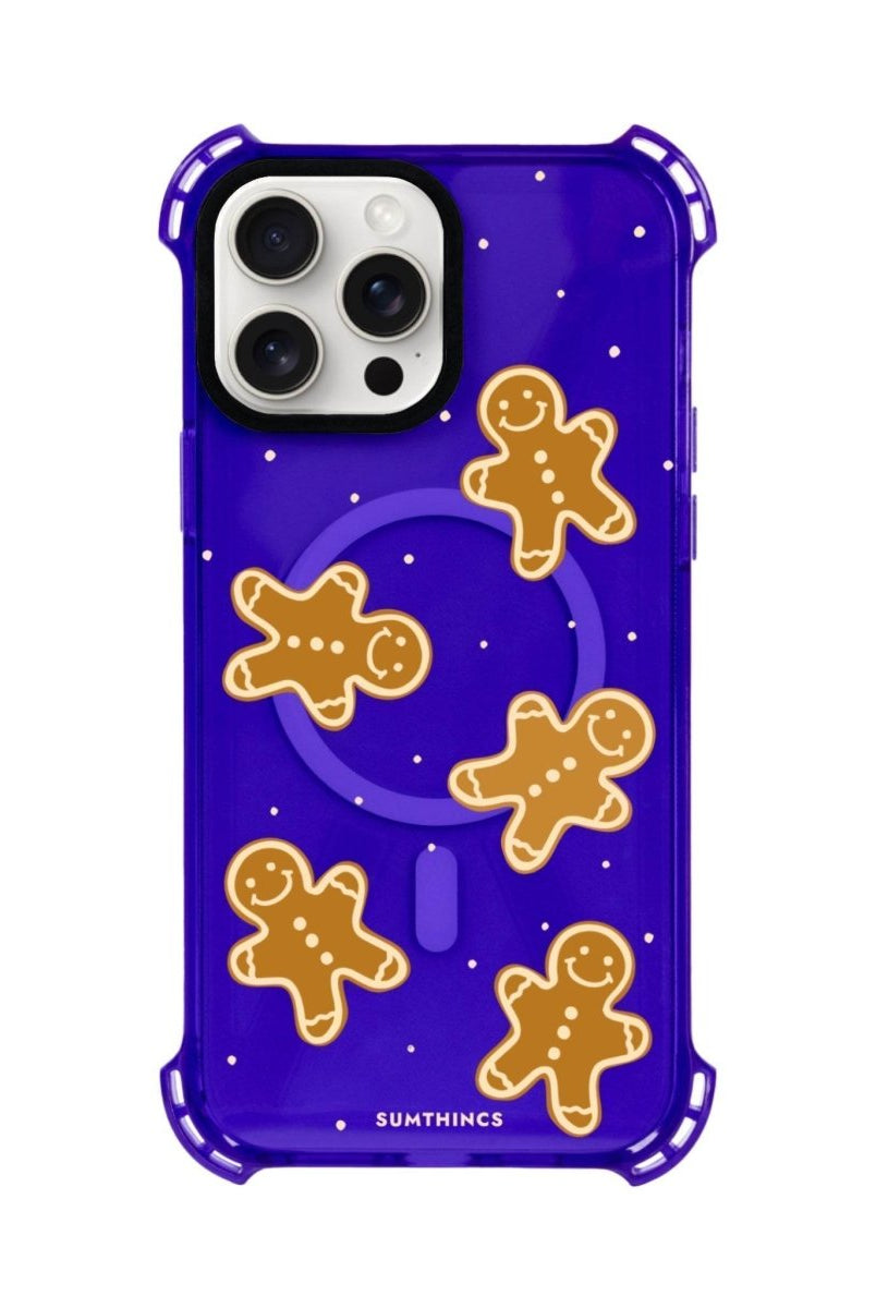 iPhone 15 Plus Gingerbread Man Bumper Magsafe Şeffaf Telefon Kılıfı Mor - SUMTHINCS