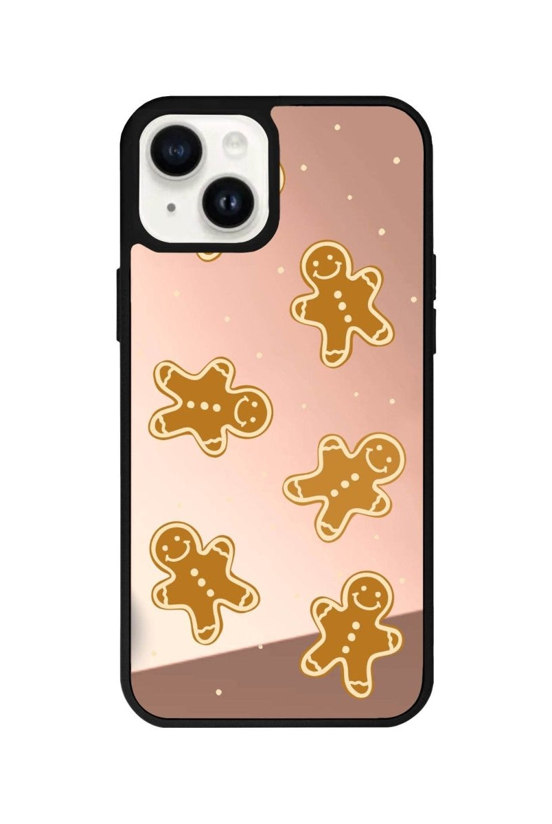 iPhone 15 Plus Gingerbread Man Mirror Aynalı Telefon Kılıfı Metalik Pembe - SUMTHINCS