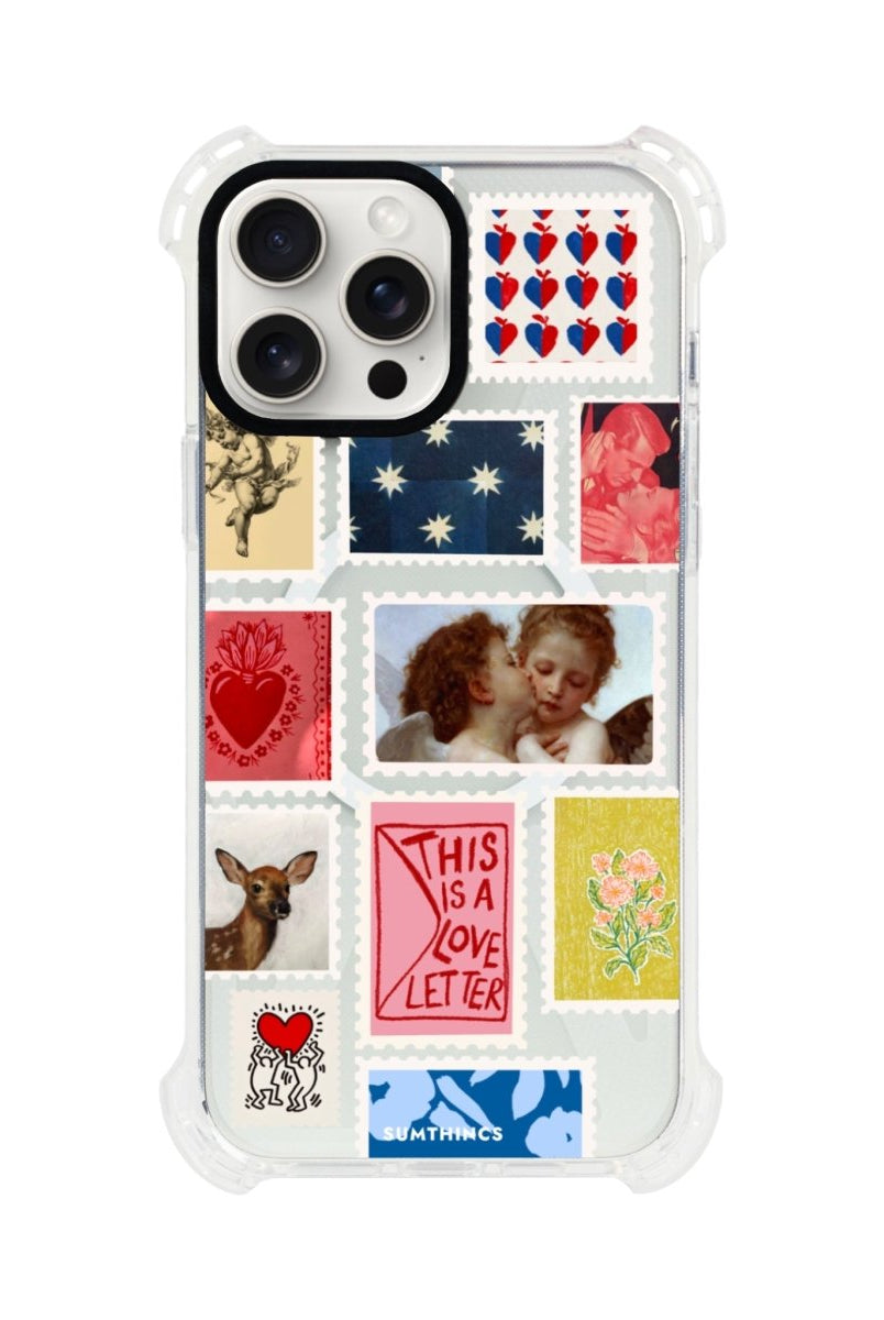 iPhone 15 Plus Love Letter Bumper Magsafe Şeffaf Telefon Kılıfı Beyaz Şeffaf - SUMTHINCS