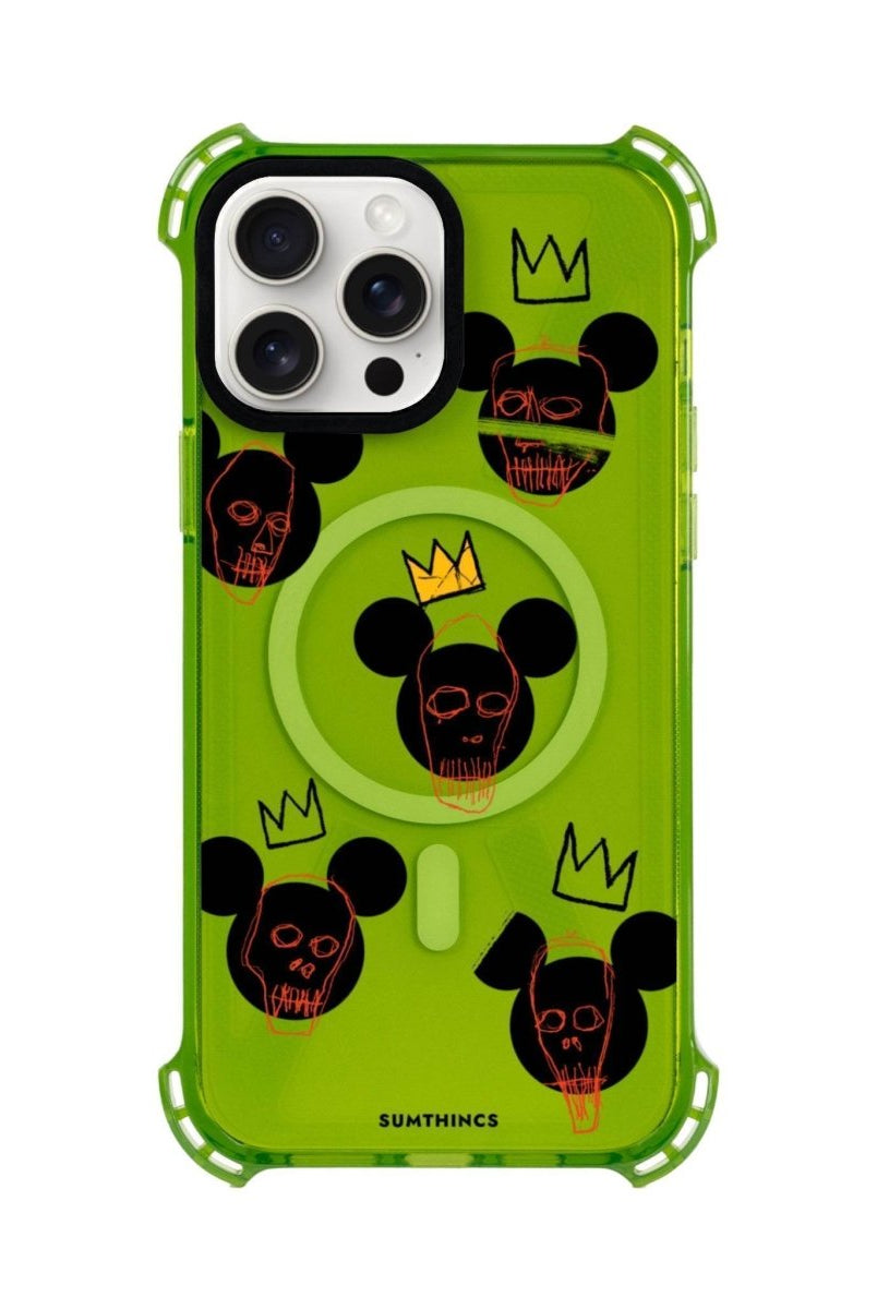 iPhone 15 Plus Mickeys Midnight Bumper Magsafe Şeffaf Telefon Kılıfı Yeşil - SUMTHINCS