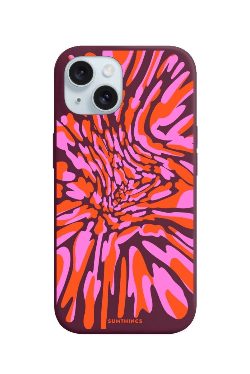 iPhone 15 Plus Neon Dreams Premium Telefon Kılıfı Bordo - SUMTHINCS