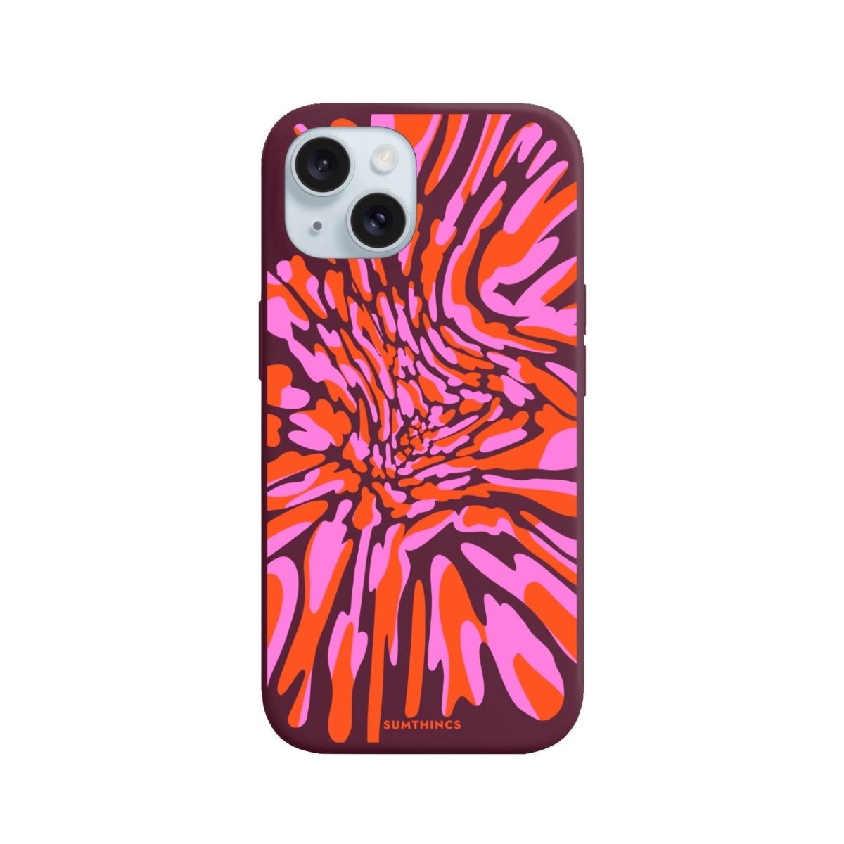iPhone 15 Plus Neon Dreams Premium Telefon Kılıfı Bordo - SUMTHINCS