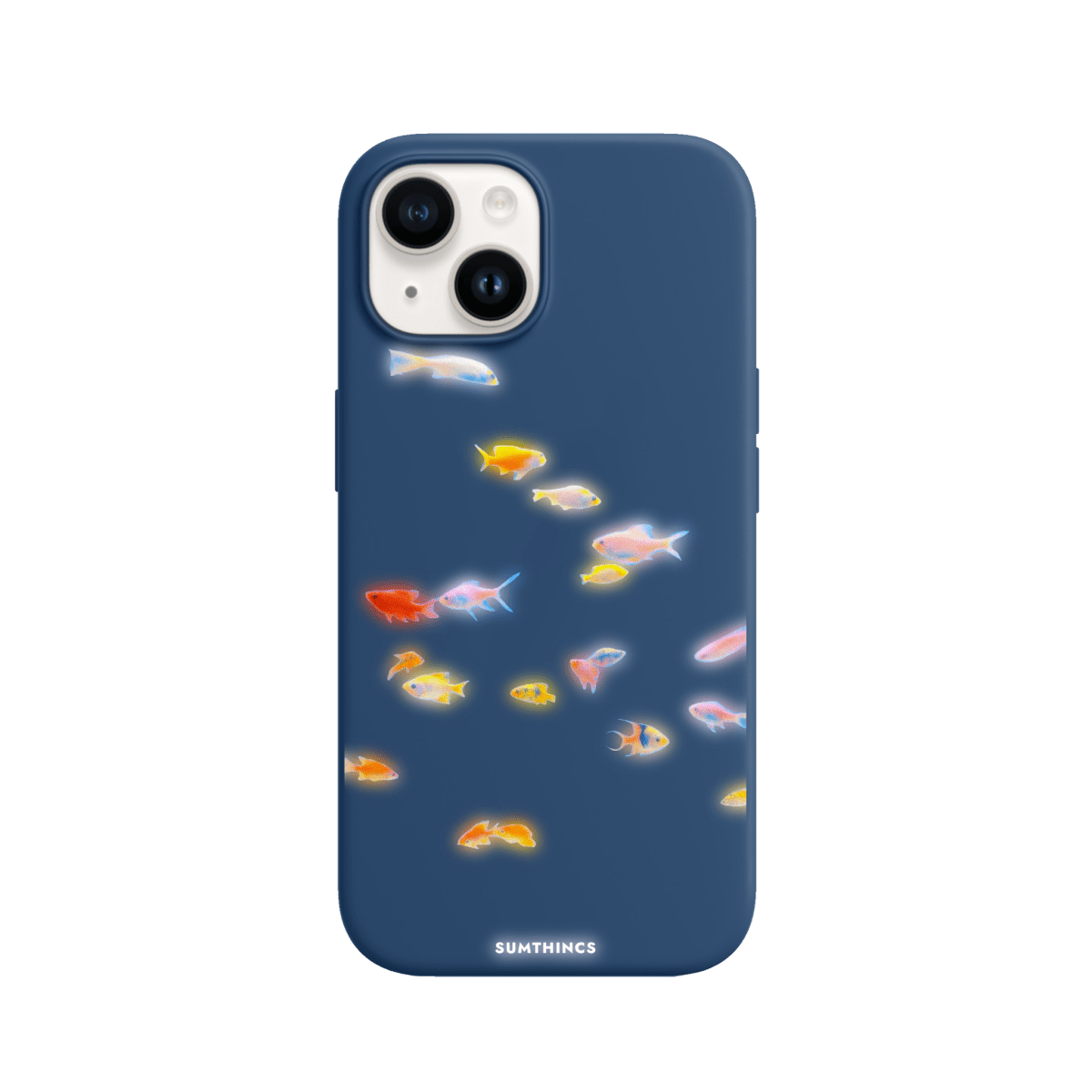 iPhone 15 Plus Neon Fish Premium Telefon Kılıfı Pasifik Mavi - SUMTHINCS