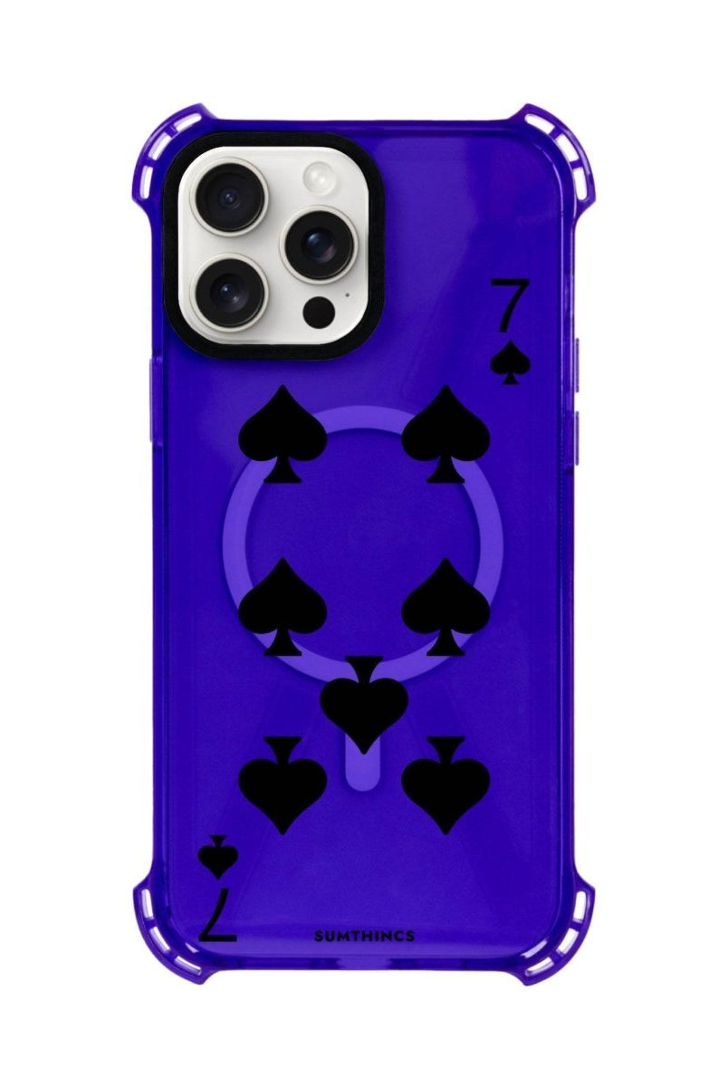 iPhone 15 Plus Spade7 Bumper Magsafe Şeffaf Telefon Kılıfı Mor - SUMTHINCS