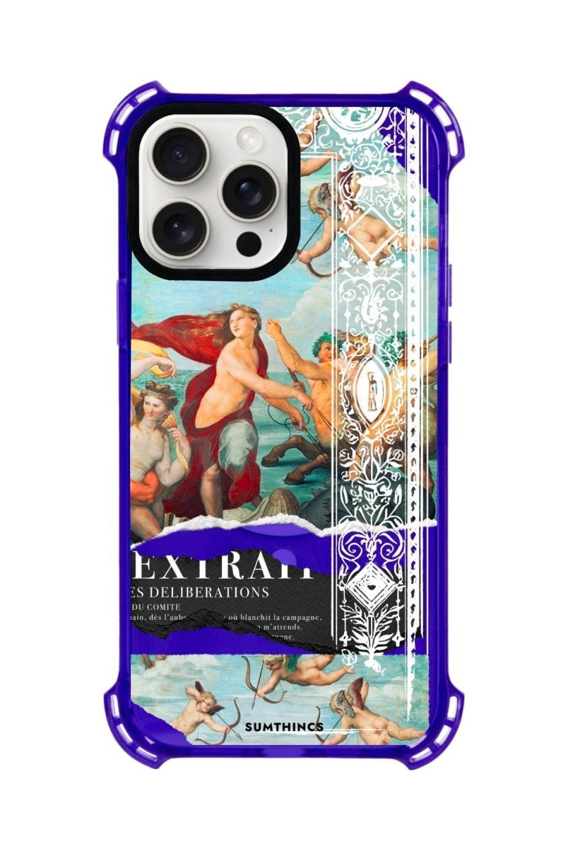 iPhone 15 Plus Triumph of Galatea Bumper Magsafe Şeffaf Telefon Kılıfı Mor - SUMTHINCS