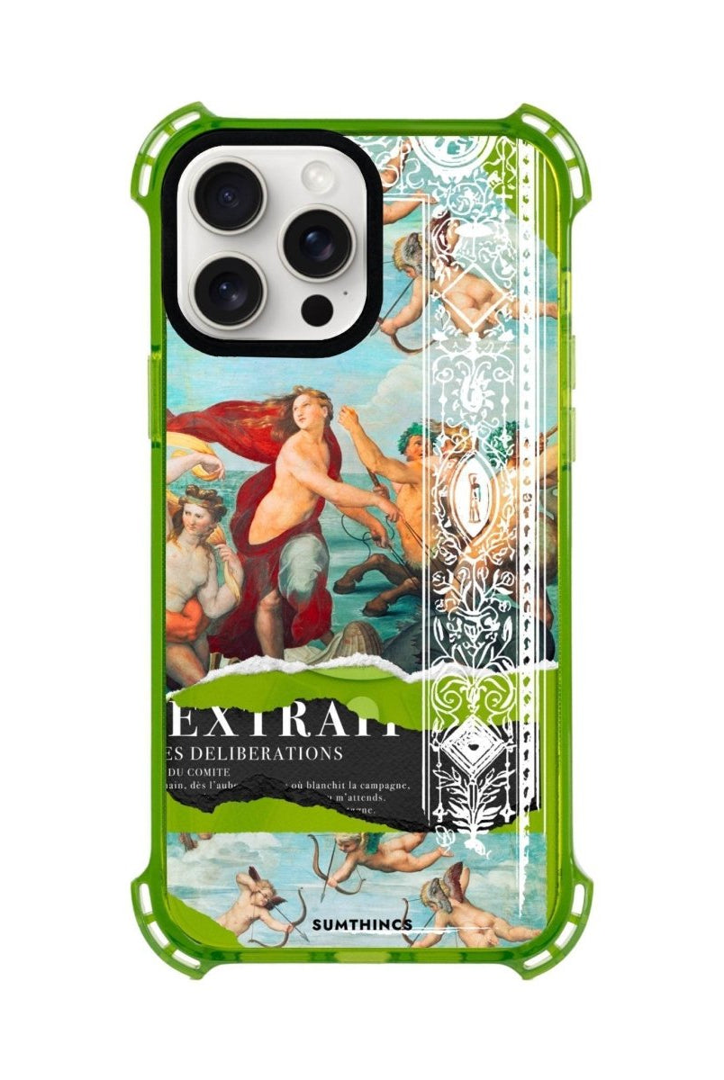 iPhone 15 Plus Triumph of Galatea Bumper Magsafe Şeffaf Telefon Kılıfı Yeşil - SUMTHINCS