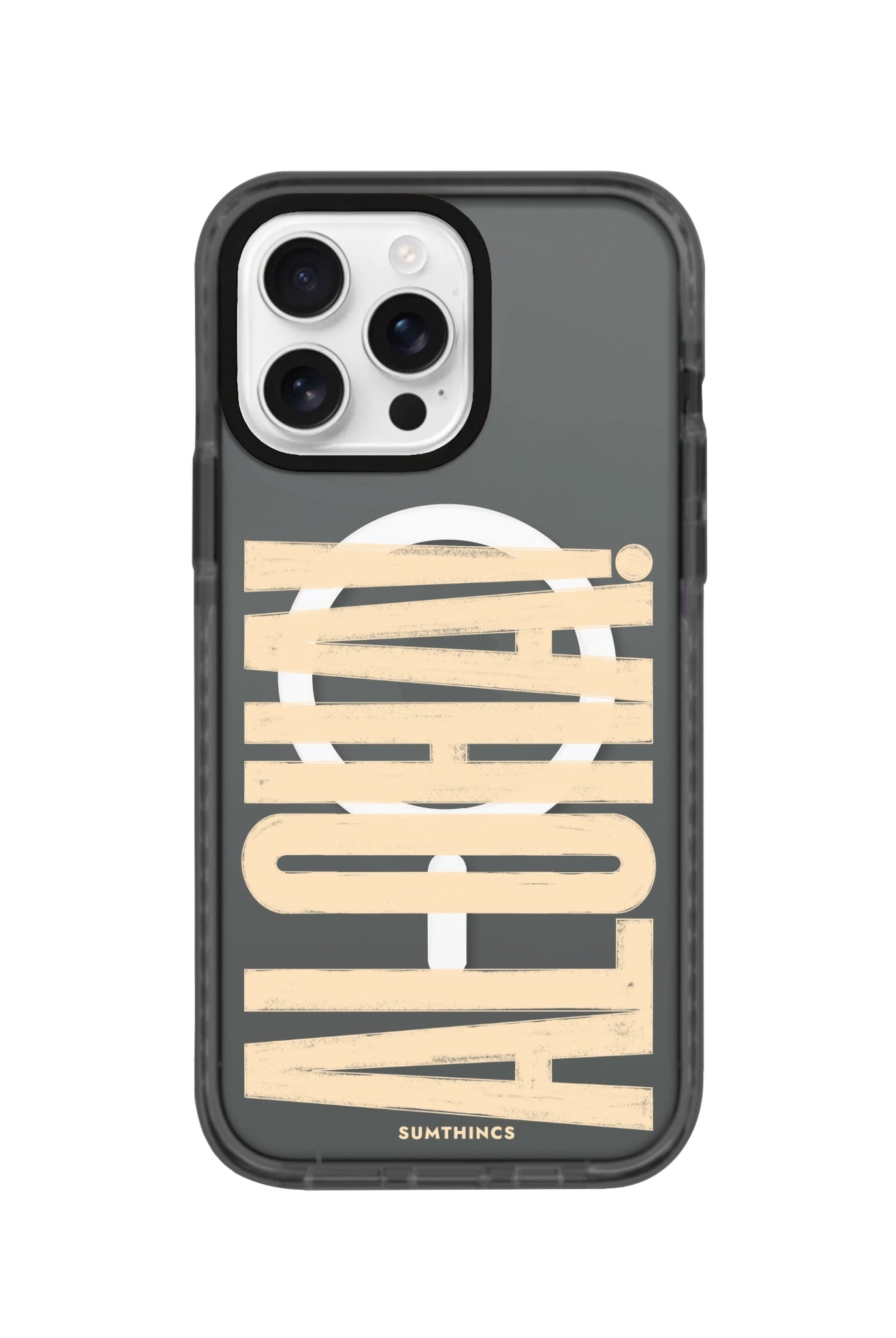 iPhone 15 Pro Aloha Magsafe Procase Şeffaf Telefon Kılıfı Antrasit - SUMTHINCS