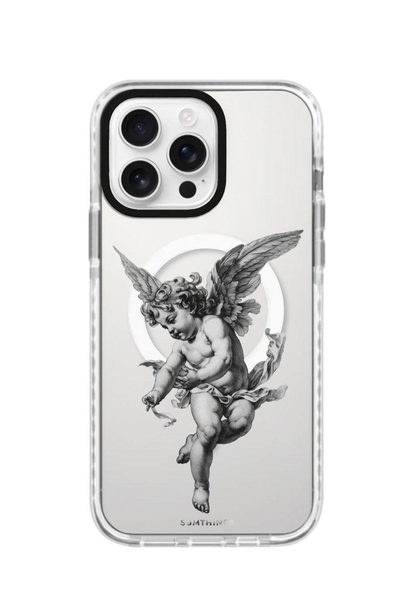 iPhone 15 Pro Angel Magsafe Procase Şeffaf Telefon Kılıfı Beyaz Şeffaf - SUMTHINCS