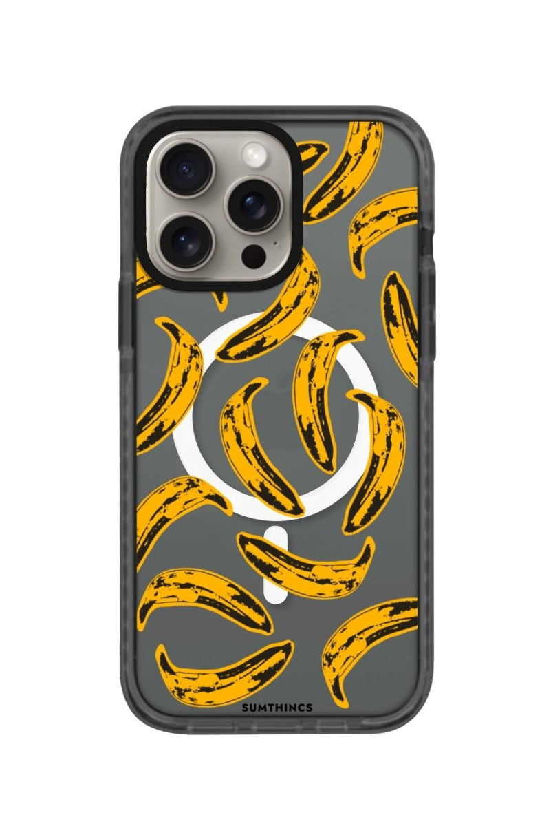 iPhone 15 Pro Banana Magsafe Procase Şeffaf Telefon Kılıfı Antrasit - SUMTHINCS
