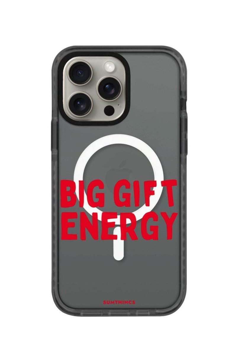 iPhone 15 Pro Big Gift Energy Magsafe Procase Şeffaf Telefon Kılıfı Antrasit - SUMTHINCS