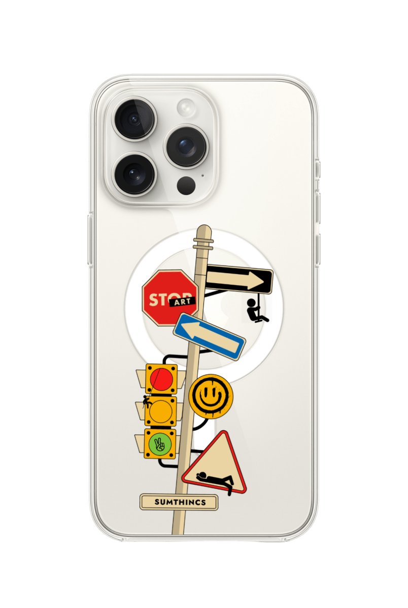 iPhone 15 Pro Crossroad Clear Magsafe Şeffaf Telefon Kılıfı - SUMTHINCS