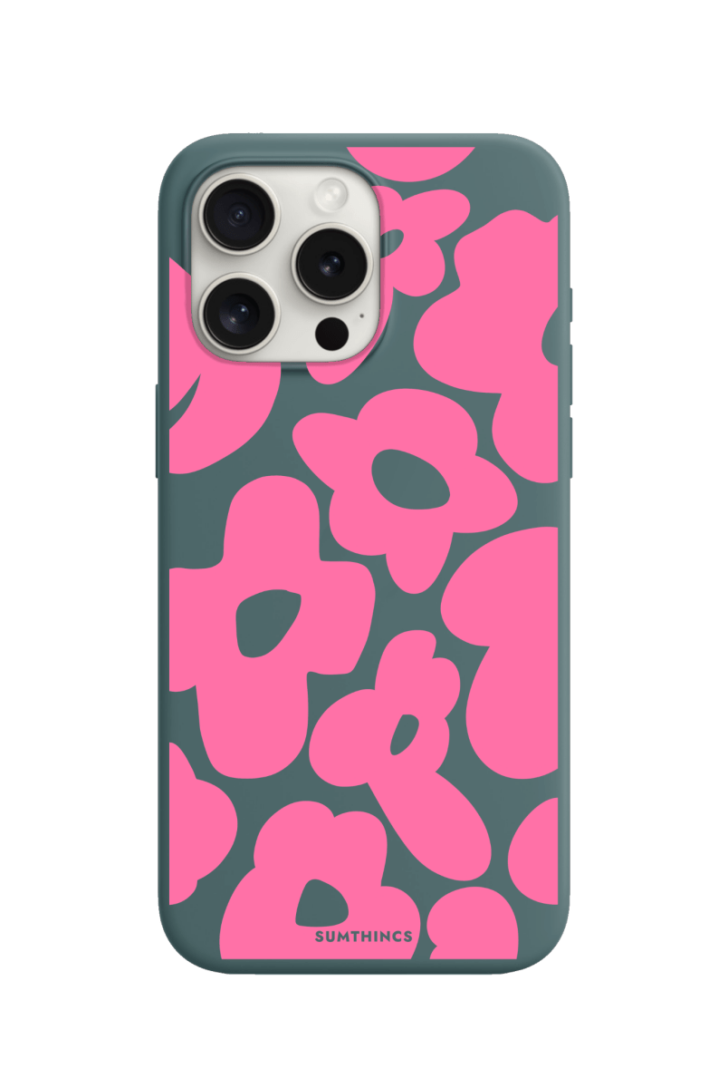 iPhone 15 Pro Daisy Pop Premium Telefon Kılıfı Kaktüs Yeşili - SUMTHINCS