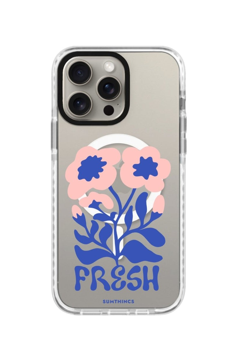 iPhone 15 Pro Fresh Flowers Magsafe Procase Şeffaf Telefon Kılıfı Beyaz Şeffaf - SUMTHINCS
