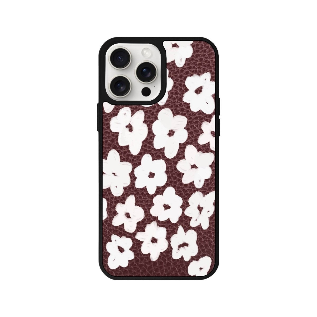 iPhone 15 Pro Max Blossoms Leather Vegan Deri Telefon Kılıfı - SUMTHINCS