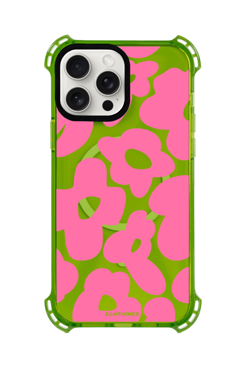 iPhone 15 Pro Max Daisy Pop Bumper Magsafe Telefon Kılıfı Yeşil - SUMTHINCS