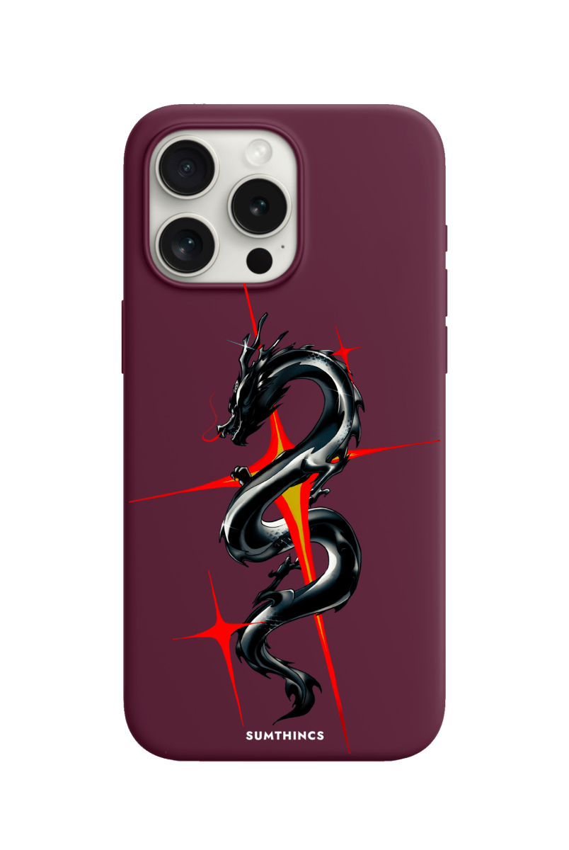 iPhone 15 Pro Max Dragonflare Premium Telefon Kılıfı Bordo - SUMTHINCS