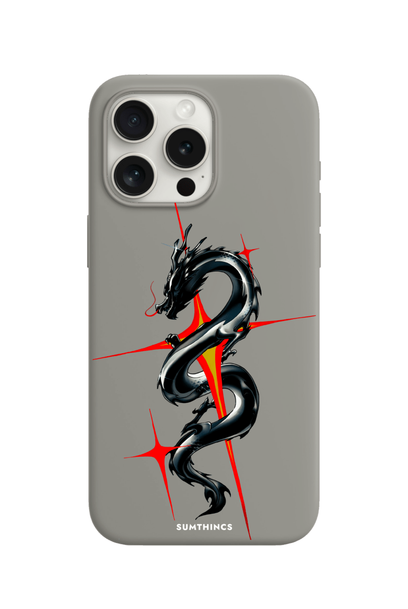 iPhone 15 Pro Max Dragonflare Premium Telefon Kılıfı Gri - SUMTHINCS