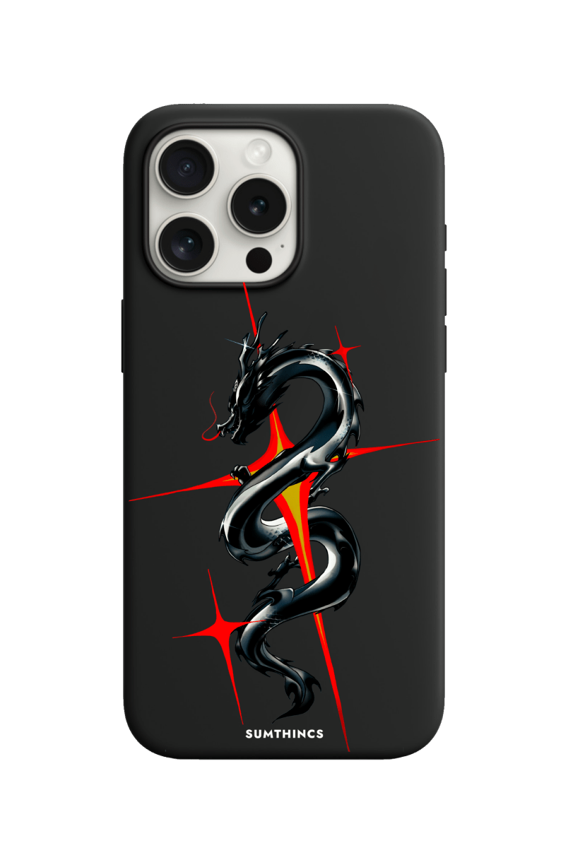 iPhone 15 Pro Max Dragonflare Premium Telefon Kılıfı Siyah - SUMTHINCS