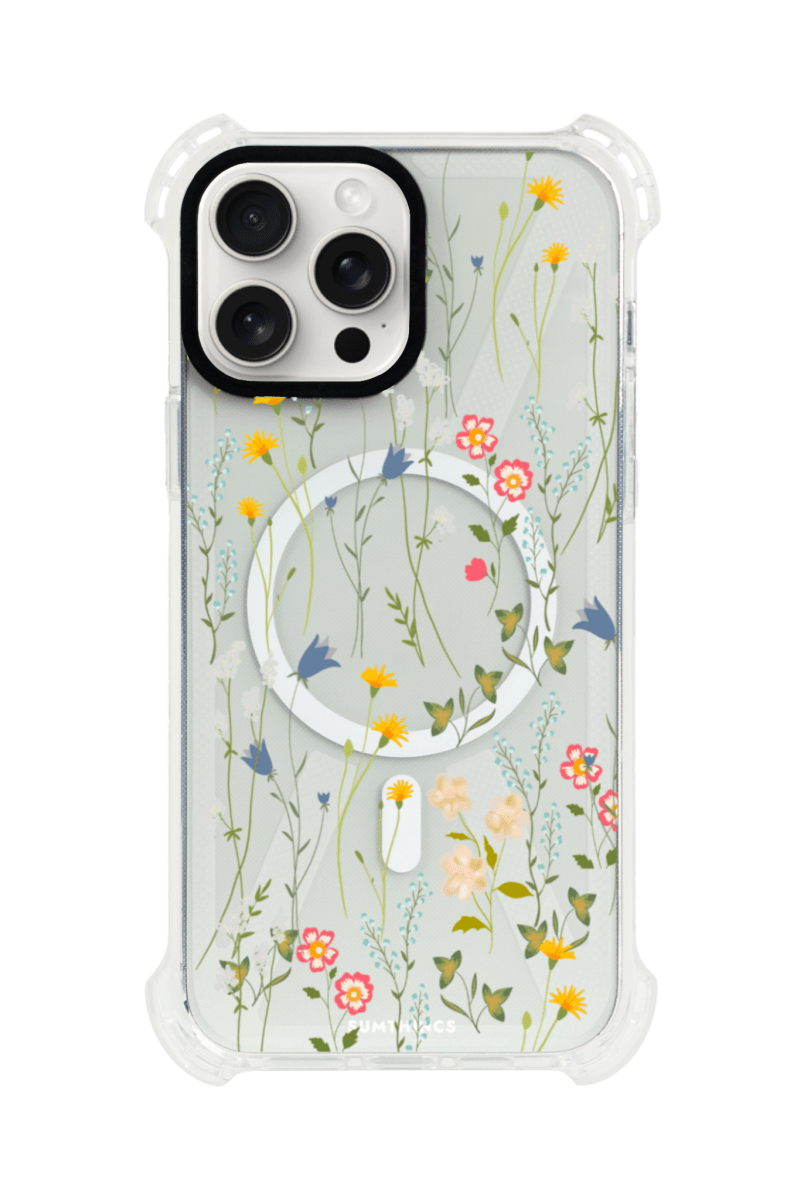 iPhone 15 Pro Max Eternal Garden Bumper Magsafe Şeffaf Telefon Kılıfı Beyaz Şeffaf - SUMTHINCS