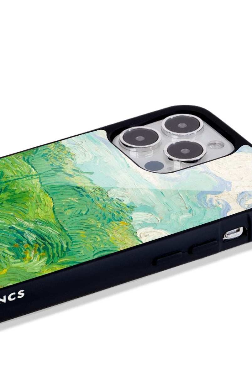 iPhone 15 Pro Max Green Wheat Fields Glossy Cam Telefon Kılıfı - SUMTHINCS