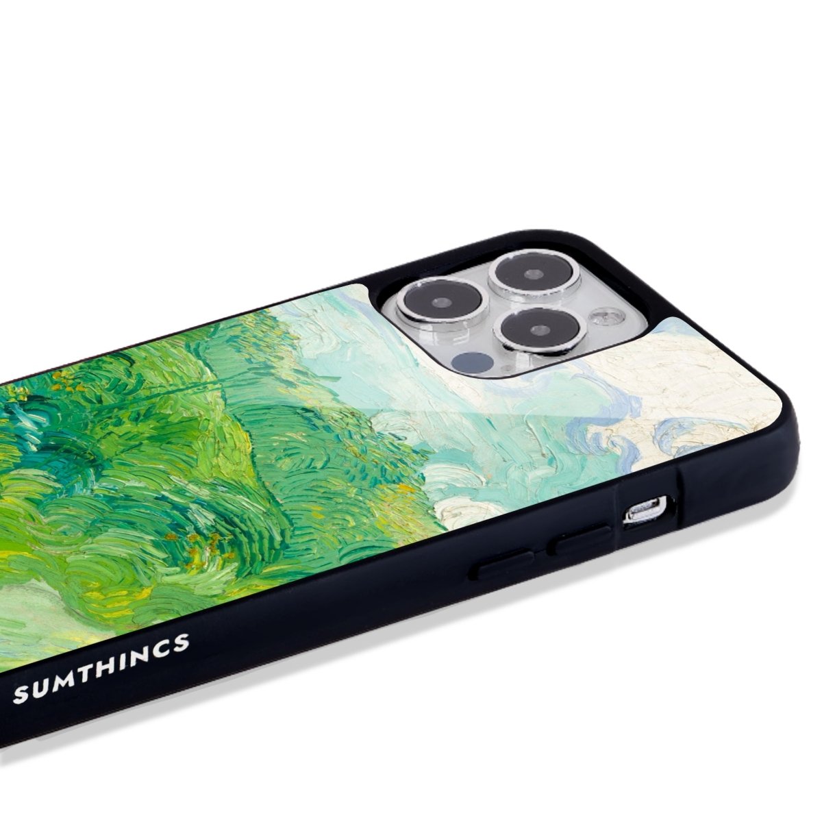 iPhone 15 Pro Max Green Wheat Fields Glossy Cam Telefon Kılıfı - SUMTHINCS