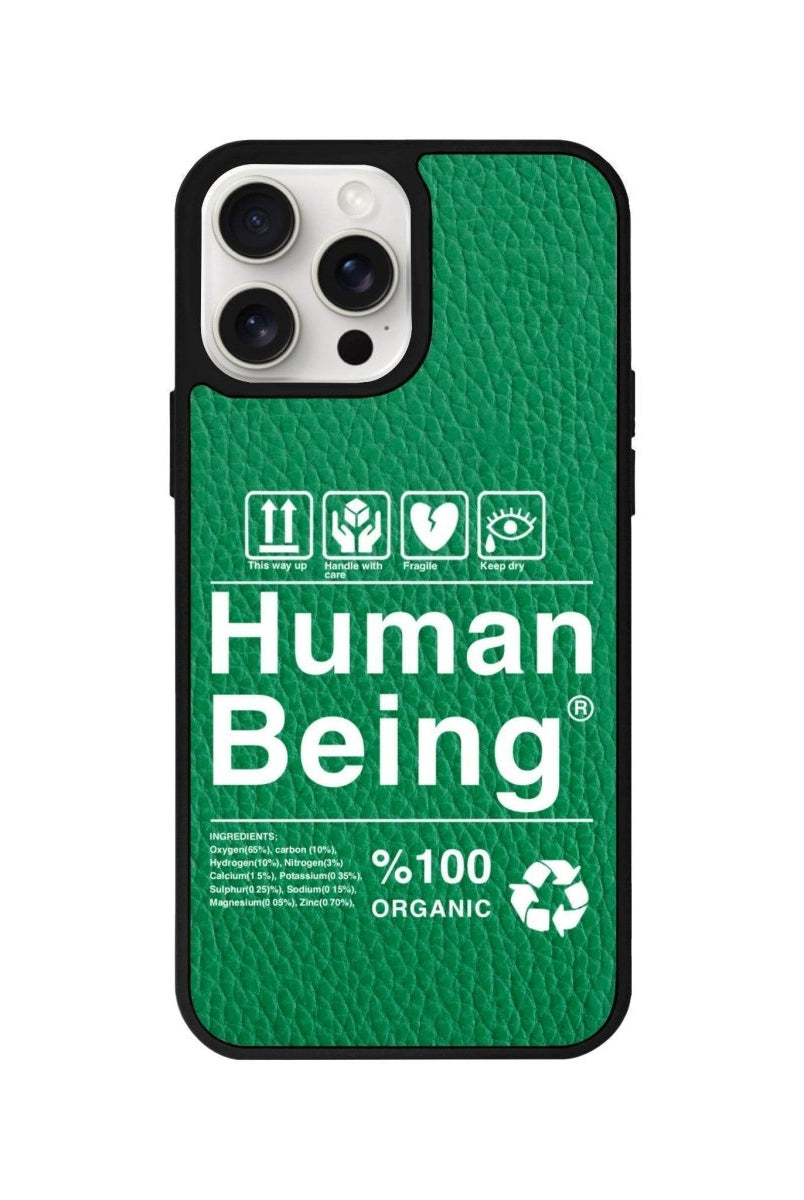 iPhone 15 Pro Max Human Being Leather Vegan Deri Telefon Kılıfı - SUMTHINCS