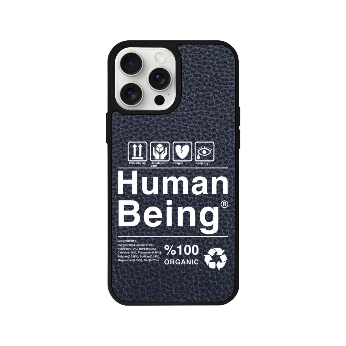 iPhone 15 Pro Max Human Being Leather Vegan Deri Telefon Kılıfı - SUMTHINCS