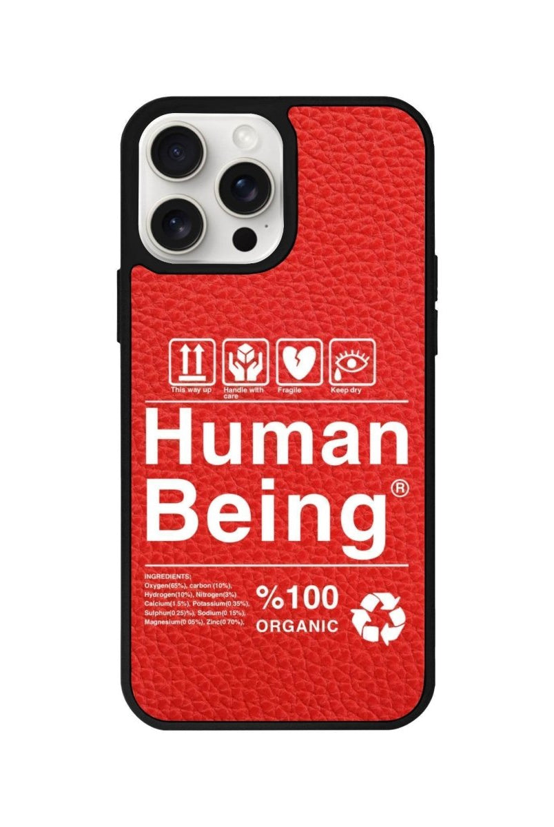 iPhone 15 Pro Max Human Being Leather Vegan Deri Telefon Kılıfı - SUMTHINCS