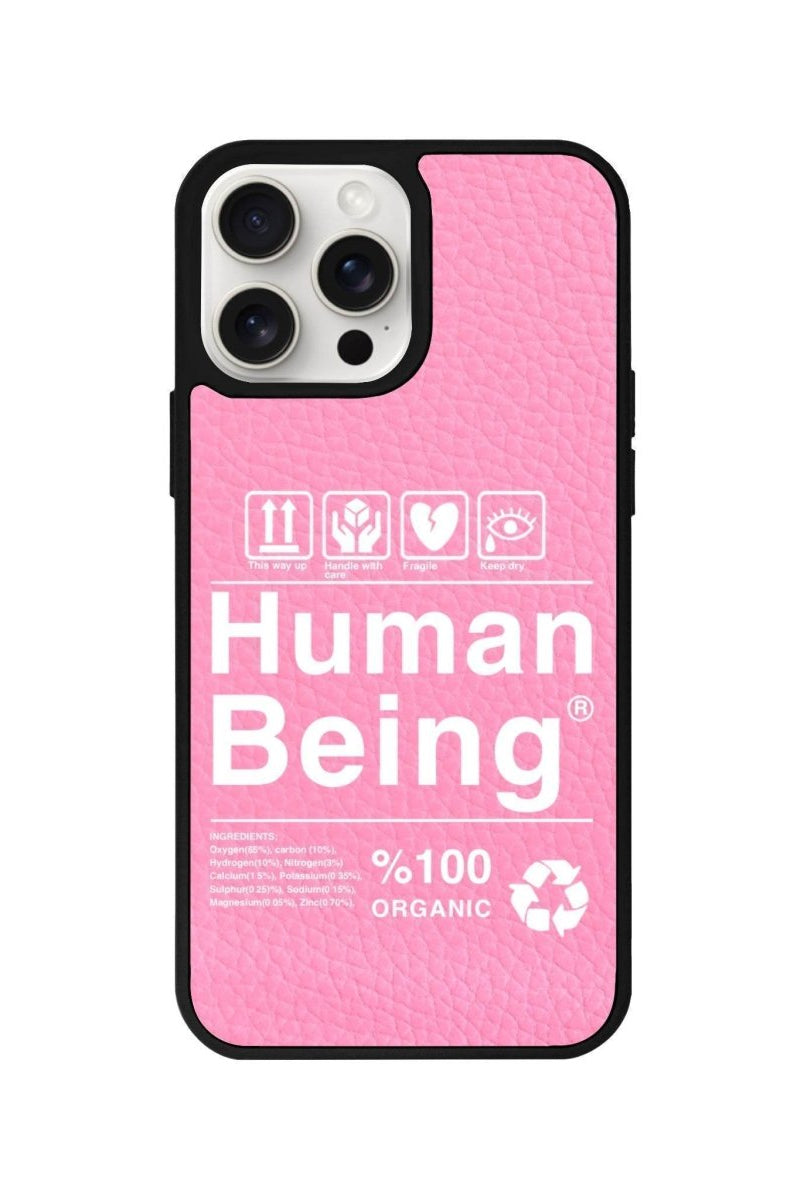 iPhone 15 Pro Max Human Being Leather Vegan Deri Telefon Kılıfı - SUMTHINCS