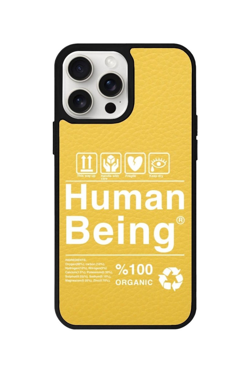 iPhone 15 Pro Max Human Being Leather Vegan Deri Telefon Kılıfı - SUMTHINCS