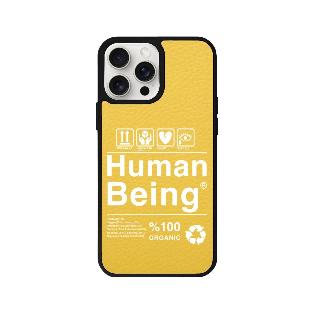 iPhone 15 Pro Max Human Being Leather Vegan Deri Telefon Kılıfı - SUMTHINCS