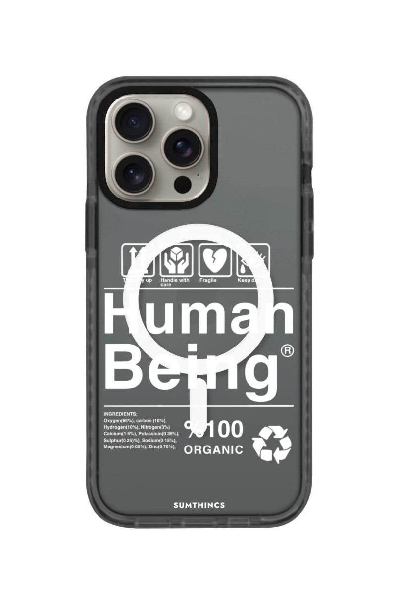 iPhone 15 Pro Max Human Being Magsafe Procase Şeffaf Telefon Kılıfı Antrasit - SUMTHINCS