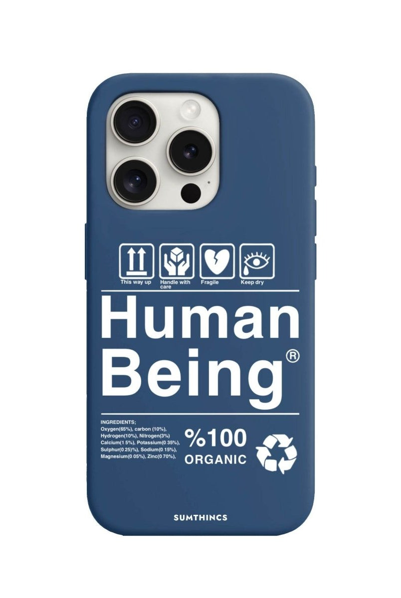 iPhone 15 Pro Max Human Being Premium Telefon Kılıfı Pasifik Mavi - SUMTHINCS