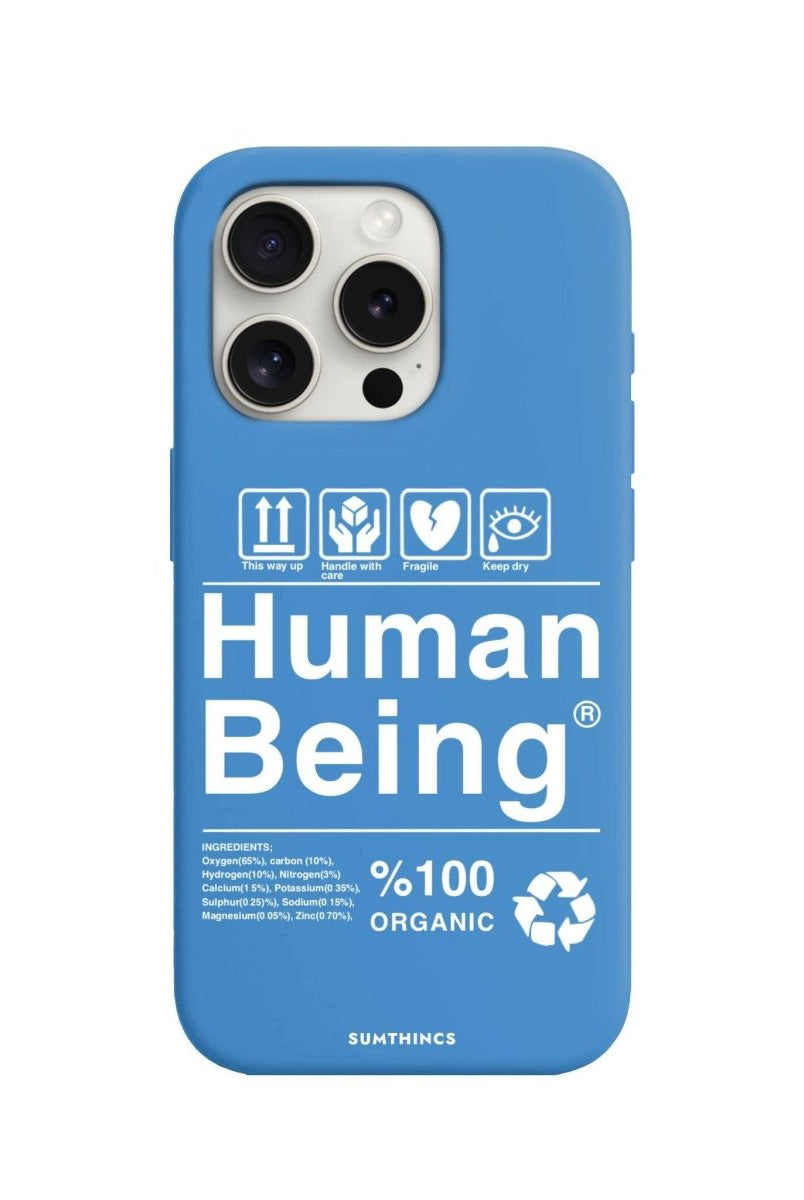 iPhone 15 Pro Max Human Being Premium Telefon Kılıfı Mavi - SUMTHINCS