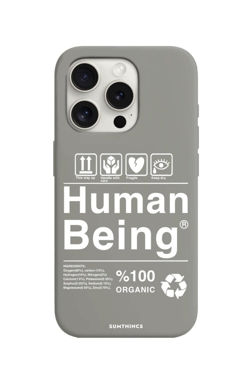 iPhone 15 Pro Max Human Being Premium Telefon Kılıfı Gri - SUMTHINCS