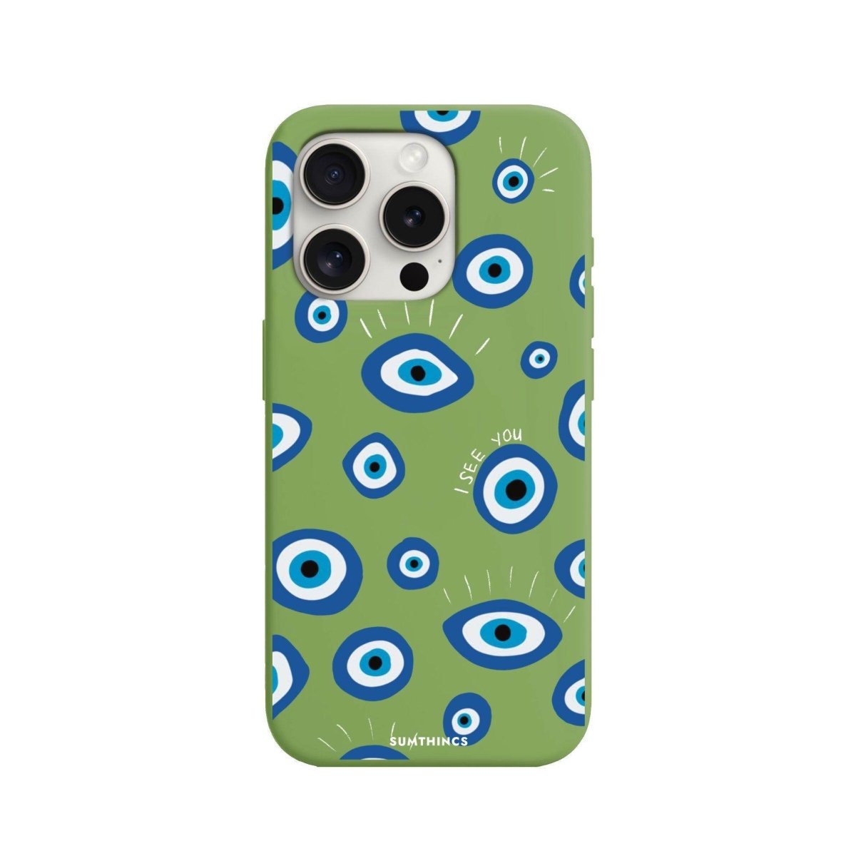 iPhone 15 Pro Max I See You Premium Telefon Kılıfı Fıstık Yeşili - SUMTHINCS