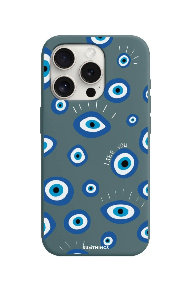 iPhone 15 Pro Max I See You Premium Telefon Kılıfı Kaktüs Yeşili - SUMTHINCS