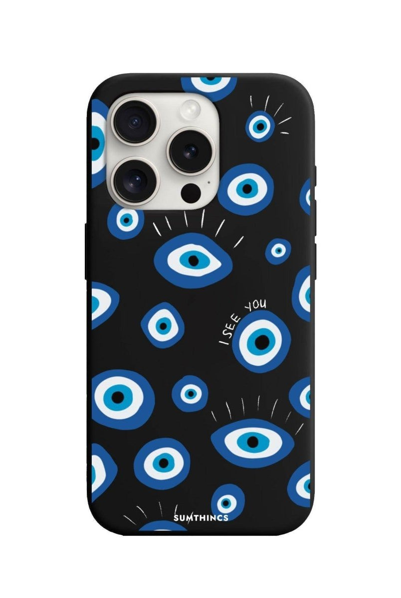 iPhone 15 Pro Max I See You Premium Telefon Kılıfı Siyah - SUMTHINCS