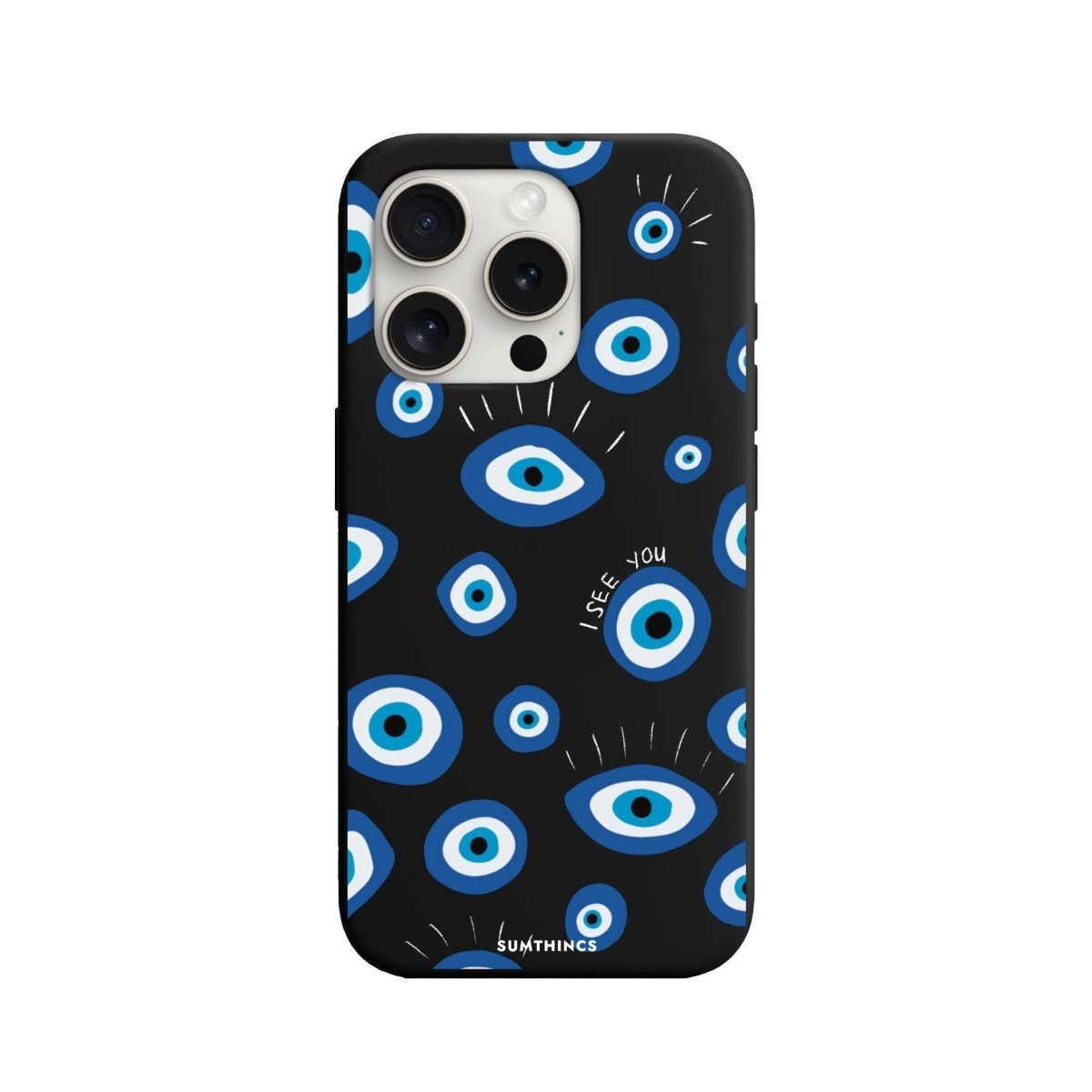 iPhone 15 Pro Max I See You Premium Telefon Kılıfı Siyah - SUMTHINCS