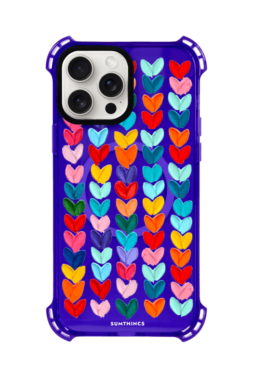 iPhone 15 Pro Max Lovestorm Bumper Magsafe Şeffaf Telefon Kılıfı Mor - SUMTHINCS