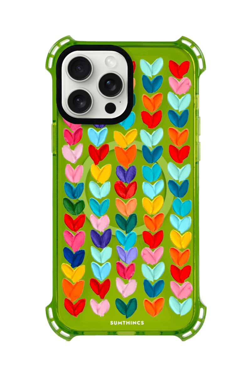 iPhone 15 Pro Max Lovestorm Bumper Magsafe Şeffaf Telefon Kılıfı Yeşil - SUMTHINCS