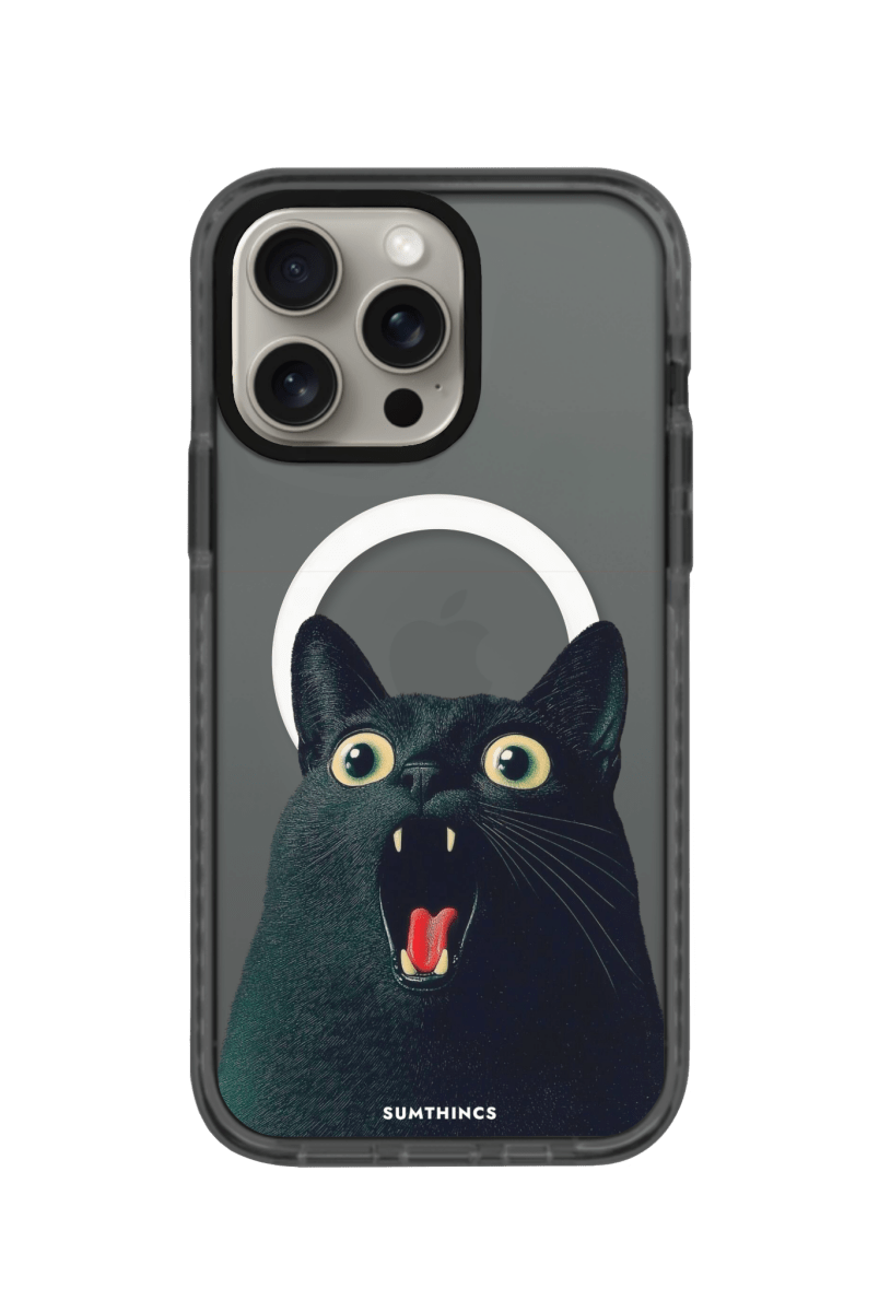 iPhone 15 Pro Max Meoww Magsafe Procase Telefon Kılıfı Antrasit - SUMTHINCS