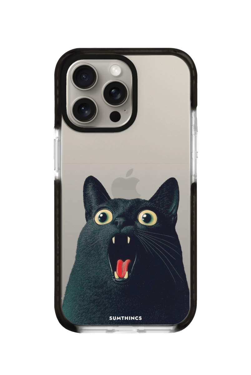iPhone 15 Pro Max Meoww Procase Telefon Kılıfı Siyah Şeffaf - SUMTHINCS