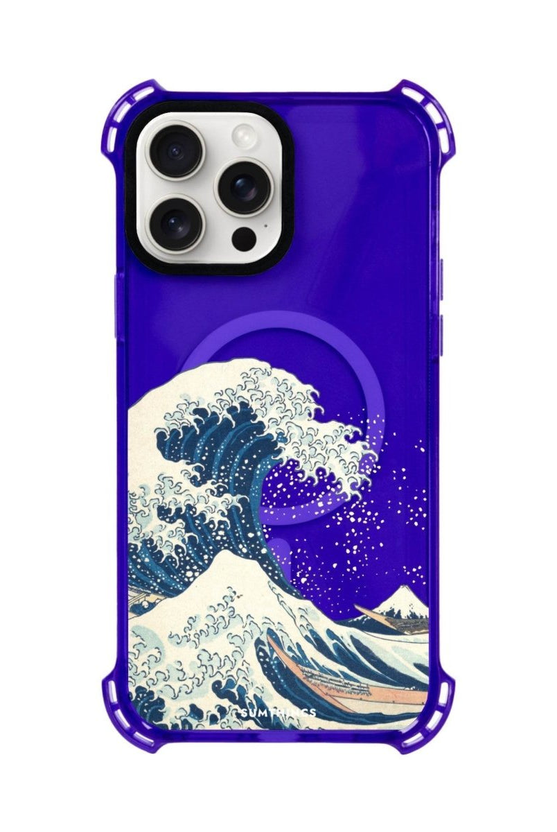 iPhone 15 Pro Max Waves Bumper Magsafe Şeffaf Telefon Kılıfı Mor - SUMTHINCS